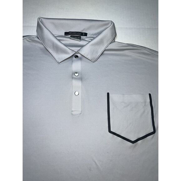 Tiger Woods Platinum Polo Shirt Mens Size XXL Gray Dri-Fit Golf Snap Button READ - Picture 4 of 16